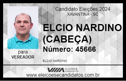 Candidato ELCIO NARDINO (CABEÇA) 2024 - XAVANTINA - Eleições