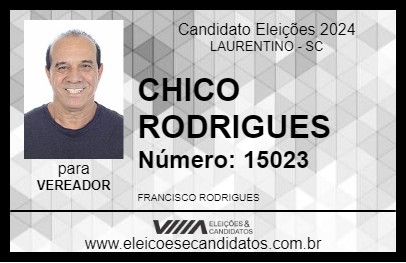 Candidato CHICO RODRIGUES 2024 - LAURENTINO - Eleições