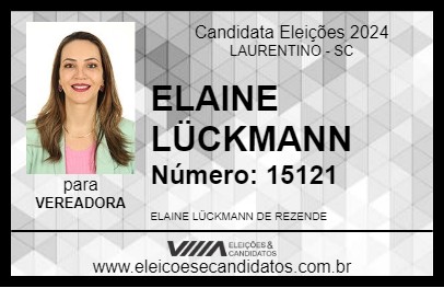 Candidato ELAINE LÜCKMANN 2024 - LAURENTINO - Eleições