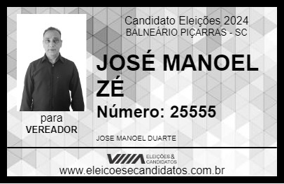 Candidato JOSÉ  MANOEL  ZÉ 2024 - BALNEÁRIO PIÇARRAS - Eleições