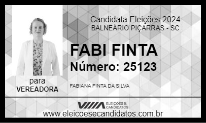 Candidato FABI FINTA 2024 - BALNEÁRIO PIÇARRAS - Eleições