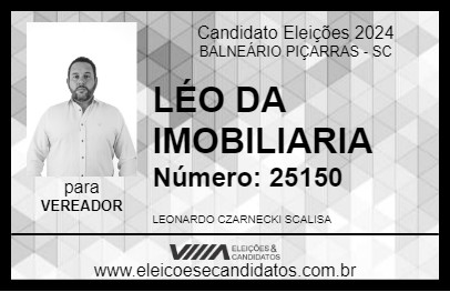 Candidato LÉO DA  IMOBILIARIA 2024 - BALNEÁRIO PIÇARRAS - Eleições