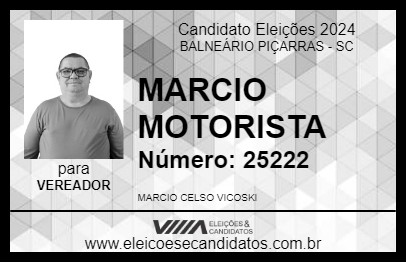 Candidato MARCIO  MOTORISTA 2024 - BALNEÁRIO PIÇARRAS - Eleições