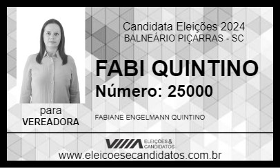 Candidato FABI QUINTINO 2024 - BALNEÁRIO PIÇARRAS - Eleições