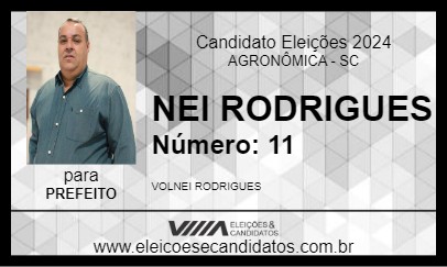 Candidato NEI RODRIGUES 2024 - AGRONÔMICA - Eleições