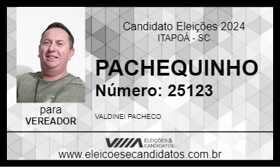 Candidato PACHEQUINHO 2024 - ITAPOÁ - Eleições