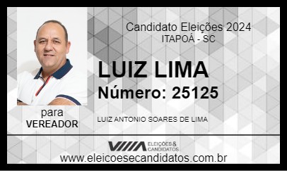 Candidato LUIZ LIMA 2024 - ITAPOÁ - Eleições