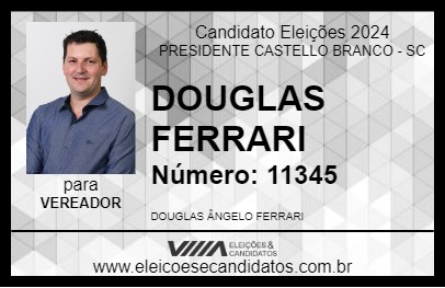 Candidato DOUGLAS FERRARI 2024 - PRESIDENTE CASTELLO BRANCO - Eleições