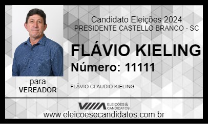 Candidato FLÁVIO KIELING 2024 - PRESIDENTE CASTELLO BRANCO - Eleições