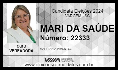 Candidato MARI DA SAÚDE 2024 - VARGEM - Eleições