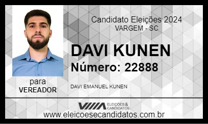 Candidato DAVI KUNEN 2024 - VARGEM - Eleições