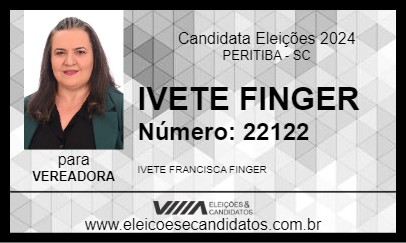 Candidato IVETE FINGER 2024 - PERITIBA - Eleições