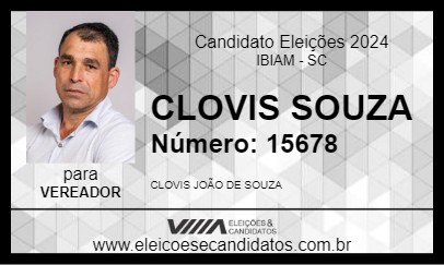 Candidato CLOVIS SOUZA 2024 - IBIAM - Eleições