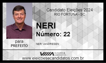 Candidato NERI 2024 - RIO FORTUNA - Eleições