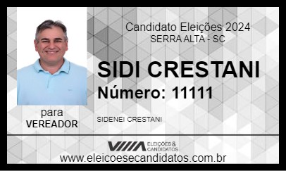 Candidato SIDI CRESTANI 2024 - SERRA ALTA - Eleições