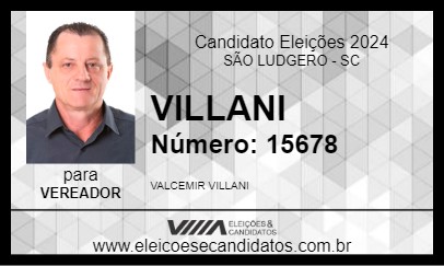 Candidato VILLANI 2024 - SÃO LUDGERO - Eleições