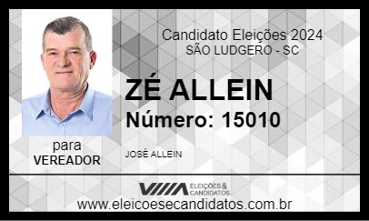 Candidato ZÉ ALLEIN 2024 - SÃO LUDGERO - Eleições