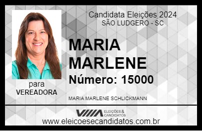 Candidato MARIA MARLENE 2024 - SÃO LUDGERO - Eleições