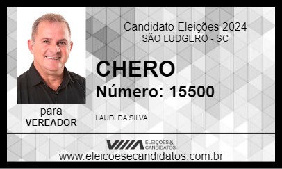 Candidato CHERO 2024 - SÃO LUDGERO - Eleições