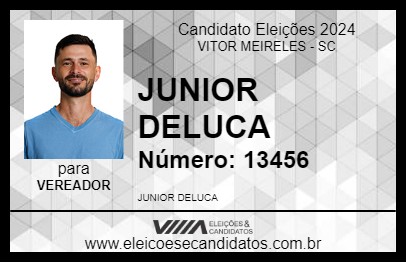 Candidato JUNIOR DELUCA 2024 - VITOR MEIRELES - Eleições