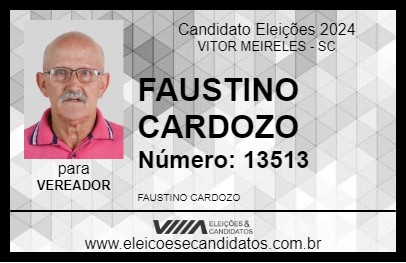 Candidato FAUSTINO CARDOZO 2024 - VITOR MEIRELES - Eleições