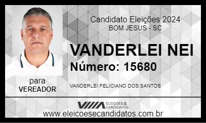 Candidato VANDERLEI NEI 2024 - BOM JESUS - Eleições