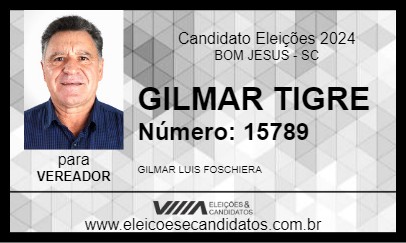 Candidato GILMAR TIGRE 2024 - BOM JESUS - Eleições