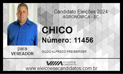 Candidato CHICO 2024 - AGRONÔMICA - Eleições