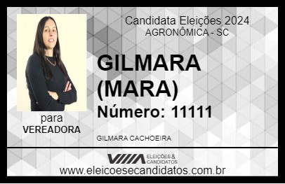 Candidato GILMARA (MARA) 2024 - AGRONÔMICA - Eleições