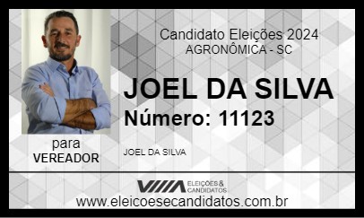 Candidato JOEL DA SILVA 2024 - AGRONÔMICA - Eleições