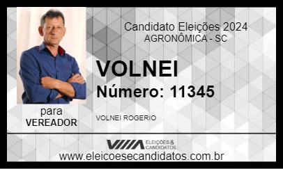 Candidato VOLNEI 2024 - AGRONÔMICA - Eleições