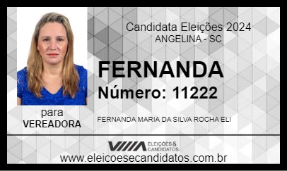 Candidato FERNANDA 2024 - ANGELINA - Eleições