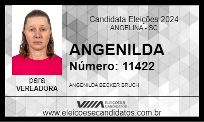 Candidato ANGENILDA 2024 - ANGELINA - Eleições