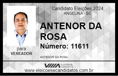 Candidato ANTENOR DA ROSA 2024 - ANGELINA - Eleições