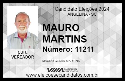 Candidato MAURO MARTINS 2024 - ANGELINA - Eleições