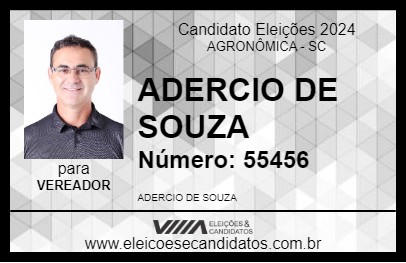 Candidato ADERCIO DE SOUZA 2024 - AGRONÔMICA - Eleições