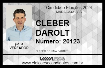 Candidato CLEBER DAROLT 2024 - MARACAJÁ - Eleições