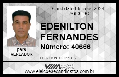 Candidato EDENILTON FERNANDES 2024 - LAGES - Eleições