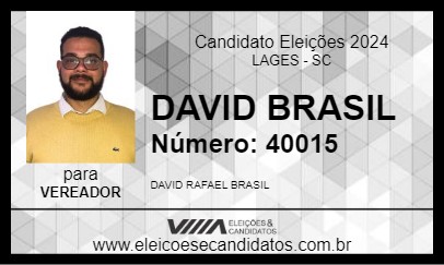 Candidato DAVID BRASIL 2024 - LAGES - Eleições