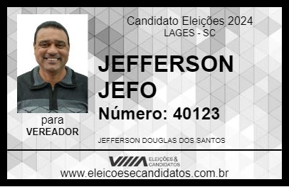 Candidato JEFFERSON JEFO 2024 - LAGES - Eleições