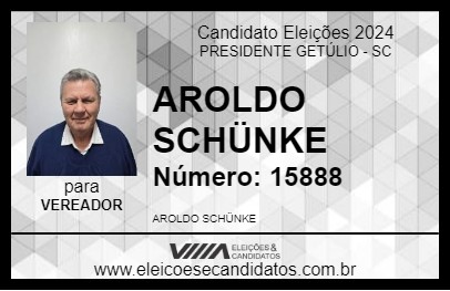 Candidato AROLDO SCHÜNKE 2024 - PRESIDENTE GETÚLIO - Eleições