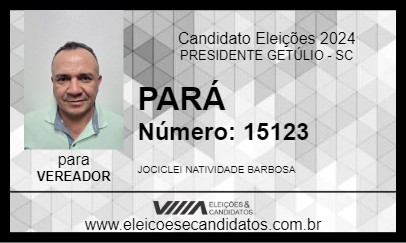 Candidato PARÁ 2024 - PRESIDENTE GETÚLIO - Eleições