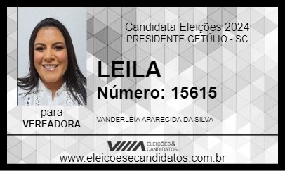 Candidato LEILA 2024 - PRESIDENTE GETÚLIO - Eleições