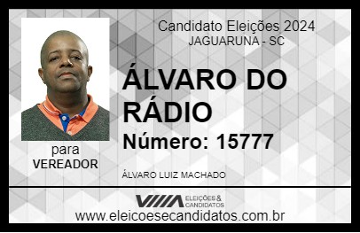 Candidato ÁLVARO DO RÁDIO 2024 - JAGUARUNA - Eleições