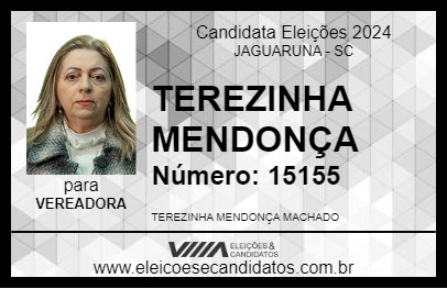 Candidato TEREZINHA MENDONÇA 2024 - JAGUARUNA - Eleições