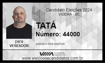 Candidato TATÁ 2024 - VIDEIRA - Eleições