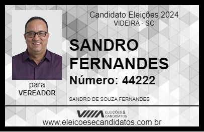 Candidato SANDRO FERNANDES 2024 - VIDEIRA - Eleições