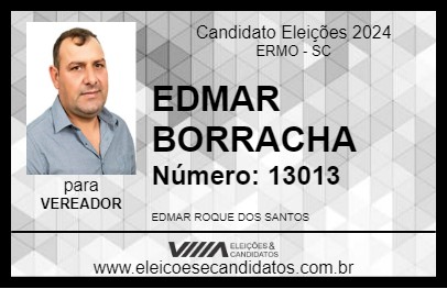 Candidato EDMAR BORRACHA 2024 - ERMO - Eleições