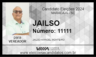 Candidato JAILSO 2024 - MARACAJÁ - Eleições