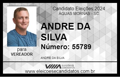 Candidato ANDRE DA SILVA 2024 - ÁGUAS MORNAS - Eleições